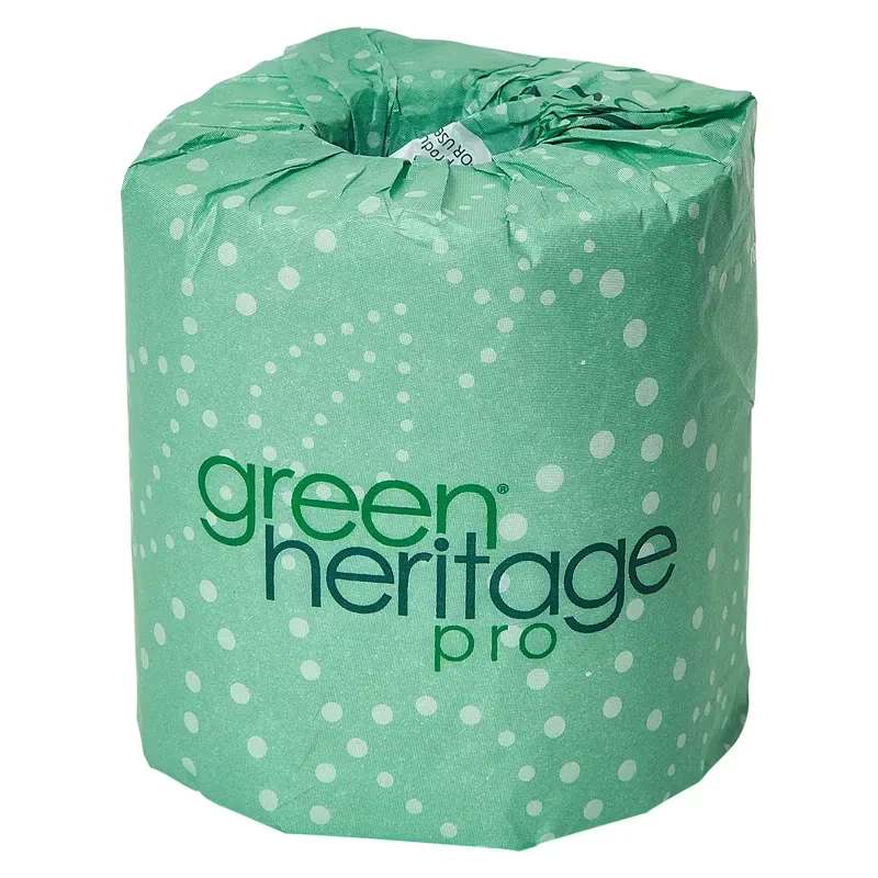 Green Heritage Pro Toilet Paper & Tissue Roll 4.4X3.1 IN 2PLY White 500 Sheets/Roll 96 Rolls/Case
