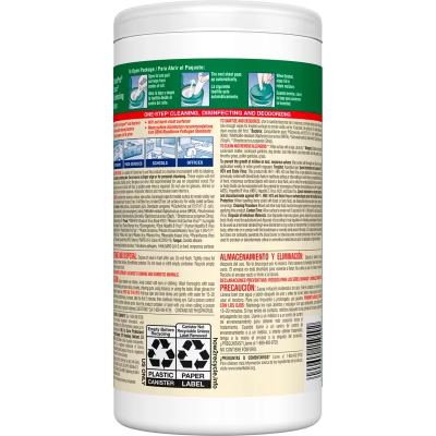 Clorox® Fresh Scent One-Step Disinfectant Multi Surface Wipe Bleach-Free Antibacterial 75 Count/Pack 6 Packs/Case