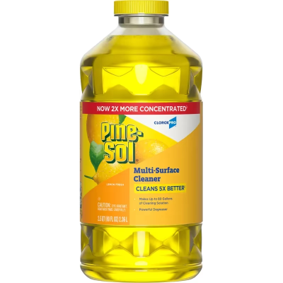 Pine-Sol® Lemon All Purpose Cleaner Deodorizer 80 OZ Multi Surface Screw Cap 3/Case