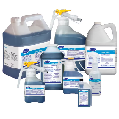 Virex® II 256 Mint One-Step Disinfectant Deodorizer 1.5 L Multi Surface Liquid RTD Quat 2/Case