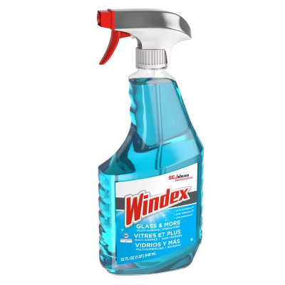 Windex® Clean Scent Window & Glass Cleaner 32 FLOZ Multi Surface RTU Ammoniated 8/Case