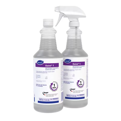 Oxivir® 1 One-Step Disinfectant 32 FLOZ Multi Surface Liquid RTU Accelerated Hydrogen Peroxide (AHP®) 12/Case