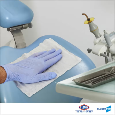 Clorox Healthcare® Hydrogen Peroxide Unscented One-Step Disinfectant Multi Surface Wipe 155 Count/Pack 6 Packs/Case