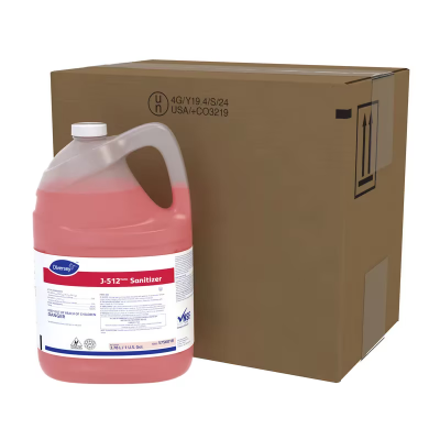 J-512 Food Service Sanitizer 1 GAL Multi Surface Liquid Concentrate Quat Kosher 4/Case