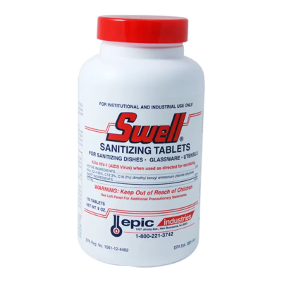 Swell Unscented Sanitizer Tablet 100 Count/Pack 1 Packs/Case 100 Count/Case