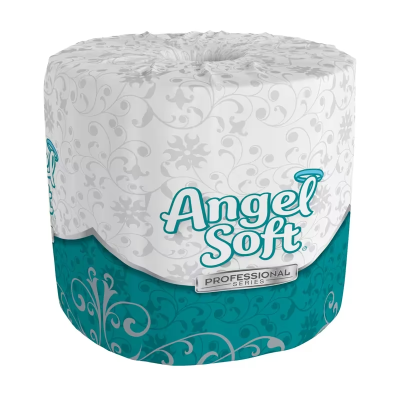 Angel Soft Professional® Toilet Paper & Tissue Roll 4X3.8 IN 2PLY White Embossed EPA Indicator 450 Sheets/Roll