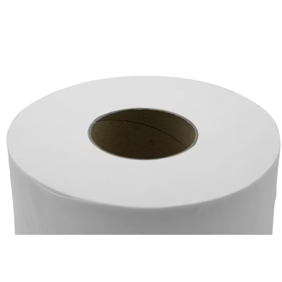 Victoria Bay Toilet Paper & Tissue Roll 3.3 IN 2PLY Virgin Paper White Embossed Jumbo Jr (JRT) 12 Rolls/Case 65 Cases/Pallet