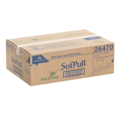 Sofpull® Roll Paper Towel 7.8IN X1000FT 1PLY White Hardwound 700 Sheets/Roll 6 Rolls/Case 4200 Sheets/Case
