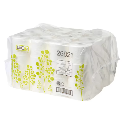 NVI Locor® Toilet Paper & Tissue Roll 3.85X4.05 IN 2PLY White 1000 Sheets/Roll 36 Rolls/Case