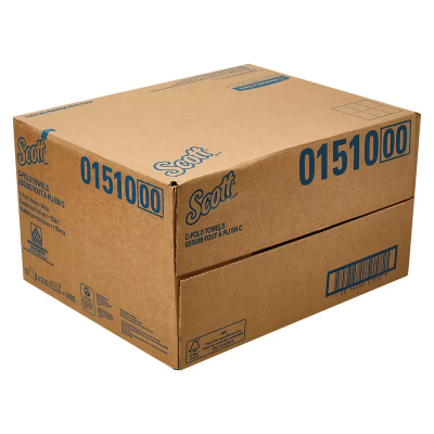 Scott® Folded Paper Towel 10.12X13.15 IN White C-Fold 200 Count/Pack 12 Packs/Case 2400 Count/Case