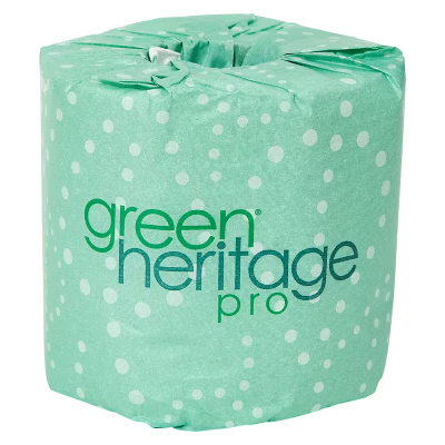Green Heritage Pro Toilet Paper & Tissue Roll 4X3.1 IN 2PLY White 96 Rolls/Case