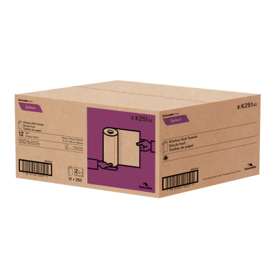 Cascades PRO Select® Household & Kitchen Roll Paper Towel Kraft 250 Sheets/Pack 12 Packs/Case 3000 Sheets/Case