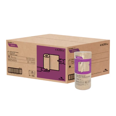 Cascades PRO Select® Household & Kitchen Roll Paper Towel Kraft 250 Sheets/Pack 12 Packs/Case 3000 Sheets/Case