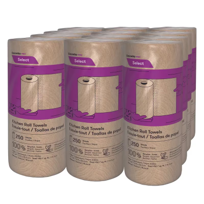 Cascades PRO Select® Household & Kitchen Roll Paper Towel Kraft 250 Sheets/Pack 12 Packs/Case 3000 Sheets/Case