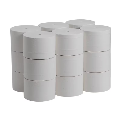 Compact® Toilet Paper & Tissue Roll 4X3.8 IN 2PLY White Coreless High Capacity 1500 Sheets/Roll 18 Rolls/Case