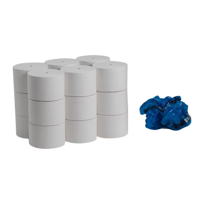 Compact® Toilet Paper & Tissue Roll 4X3.8 IN 2PLY White Coreless High Capacity 1500 Sheets/Roll 18 Rolls/Case