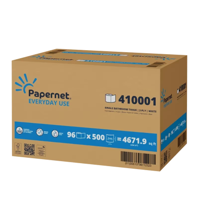 Papernet Everyday Use Toilet Paper & Tissue Roll 4.1X3.5 IN 2PLY White 96 Rolls/Case