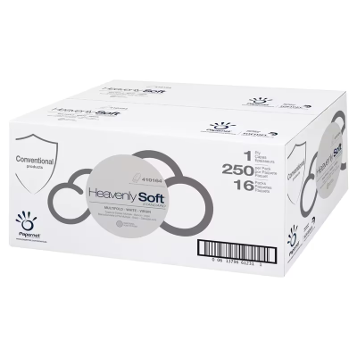 Folded Paper Towel White Multifold 250 Sheets/Pack 16 Packs/Case 4000 Sheets/Case