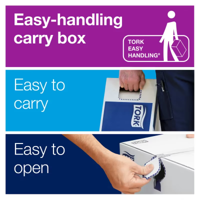 Tork Roll Paper Towel H71 7.5IN X630FT White Standard Roll Embossed Universal Refill 1.925IN Core Diameter 6 Rolls/Case