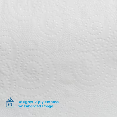 Angel Soft Ultra Professional® Toilet Paper & Tissue Roll 2PLY White Embossed Sheet L x W: 4IN X 4IN 400 Sheets/Roll