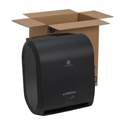 enMotion® Paper Towel Dispenser 9.5X14.7X17.3 IN Wall Mount Black 1-Roll Touchless Automatic 10IN Roll 1/Case