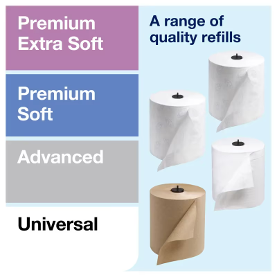 Tork Matic® H1 Paper Towel Dispenser Plastic Wall Mount Black Hard Roll High Capacity Elevation Range 1/Case