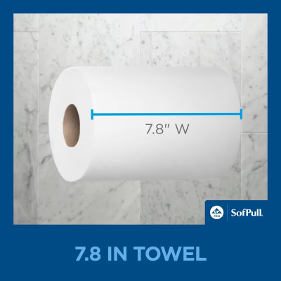 Sofpull® Roll Paper Towel 14.8X7.8 IN 1PLY White Centerpull 225 Sheets/Roll 8 Rolls/Case 1800 Sheets/Case