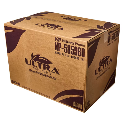 Ultra Toilet Paper & Tissue Roll 4.5X3.5 IN 2PLY White Standard (SRB) 500 Sheets/Roll 96 Rolls/Case 48000 Sheets/Case