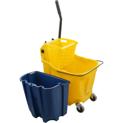 Mop Bucket & Wringer 35 QT PP Side Press Dirty Water 1/Each