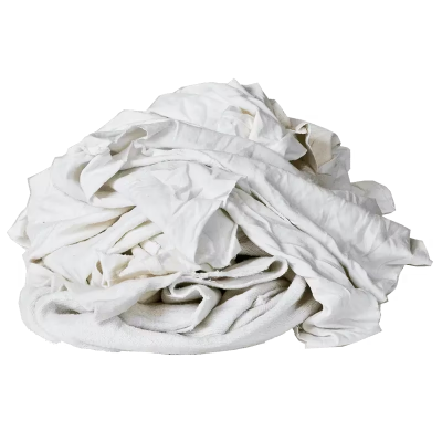 T-Shirt Rag 25 LB Cotton White Smooth 1/Case
