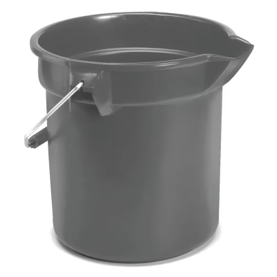 Brute® Mop Bucket 10 QT Heavy Duty HDPE Gray Round 1/Each
