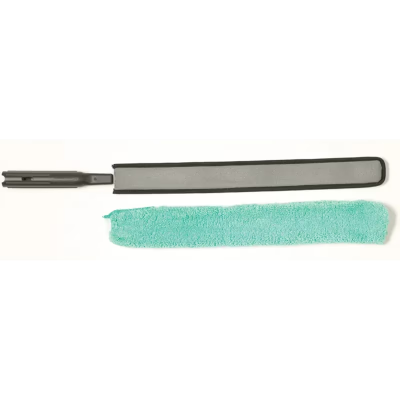 Hygen™ Dusting Wand & Duster 28.75 IN Microfiber Black Gray Reusable Quick Connect Flexi Wand 1/Each