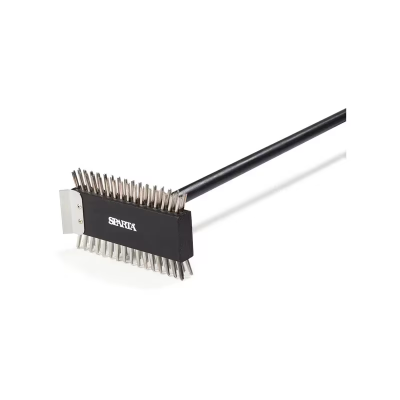 Sparta® Grill Brush 8.50X5X1.50 IN Stainless Steel Wood Long Handle With 8IN Head 1/Each