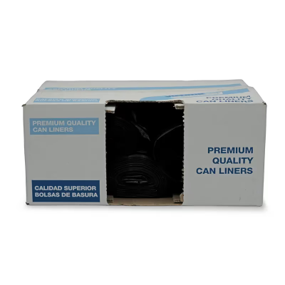 Victoria Bay Can Liner 40X48 IN Black Plastic 12MIC Roll 25 Count/Pack 10 Packs/Case 250 Count/Case