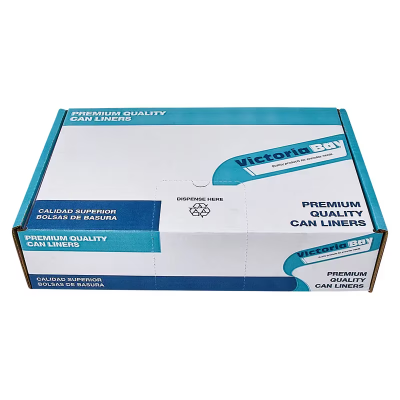 Victoria Bay Can Liner 43X47 IN Black Plastic 1.2MIL Flat Pack 100/Case