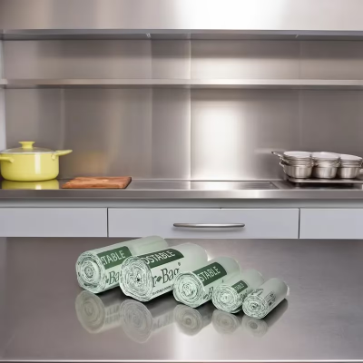 Victoria Bay Compostable Liner 22X29 IN 13 GAL Green Biopolymer 0.75MIL Roll 25 Count/Roll 10 Rolls/Case