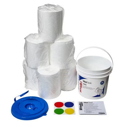 Kimtech™ Prep Cleaning Wipe 12X6 IN White Centerpull Bucket Bleach Disinfectants Sanitizers 140 Count/Pack 6 Packs/Case