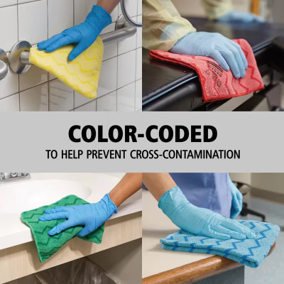 Hygen™ Cleaning Cloth 16X16 IN Microfiber Yellow 12/Case