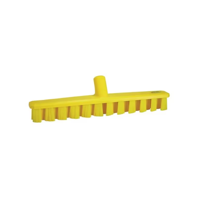Vikan® Deck Brush Polyester Glass Polypropylene (PP) Yellow Ultra Safe Technology Color Coded Stiff Bristles 1/Each