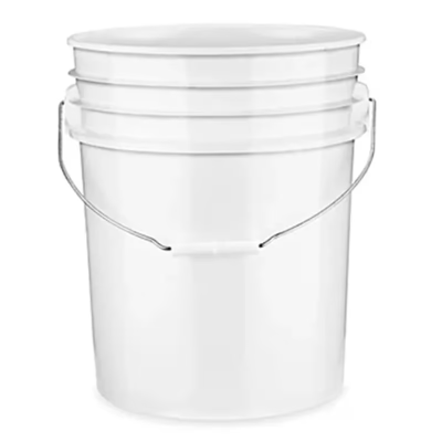 5Gal Wht Plastic Pl 90 Mil
