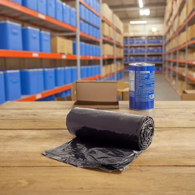 Victoria Bay Can Liner 38X58 IN 60 GAL Black LLDPE 1.7MIL Roll 100/Case