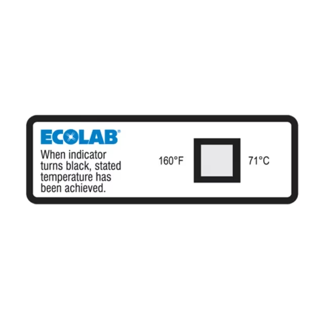 Dishwasher Temp Label Premium 160 Degrees F 24/Pack