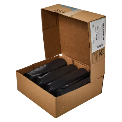 Can Liner 38X58 IN Black LLDPE 1MIL Coreless 25 Count/Pack 4 Packs/Case 100 Count/Case