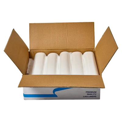 Victoria Bay Can Liner 40X48 IN Clear HDPE 12MIC 25 Count/Pack 10 Packs/Case 250 Count/Case