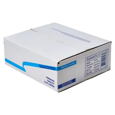 Victoria Bay Can Liner 40X48 IN Clear HDPE 12MIC 25 Count/Pack 10 Packs/Case 250 Count/Case