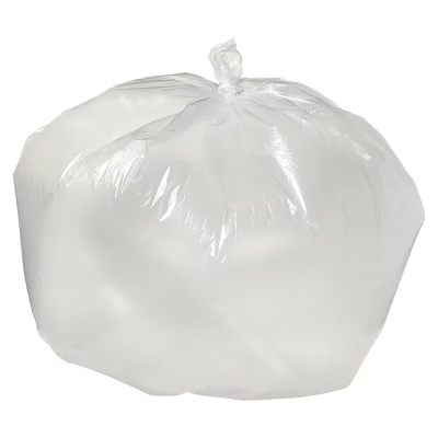 Victoria Bay Can Liner 40X48 IN Clear HDPE 12MIC 25 Count/Pack 10 Packs/Case 250 Count/Case