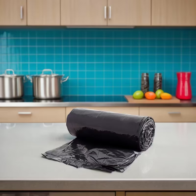 Victoria Bay Can Liner 40X46 IN 40-45 GAL Black LLDPE 1MIL Roll 100/Case