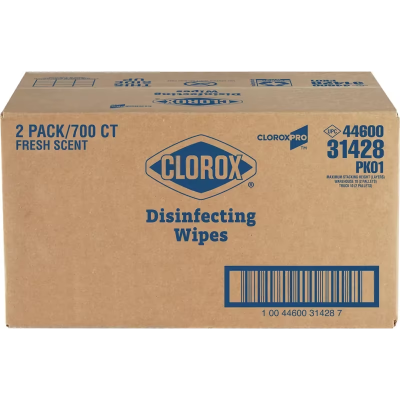 Clorox® Fresh Scent One-Step Disinfectant Multi Surface Wipe Bleach-Free Antibacterial 700 Count/Pack 2 Packs/Case