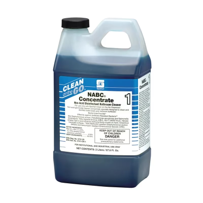 NABC® Clean on the Go® Floral Disinfectant Cleaner 2 L Multi Surface Concentrate Germicidal 4/Case