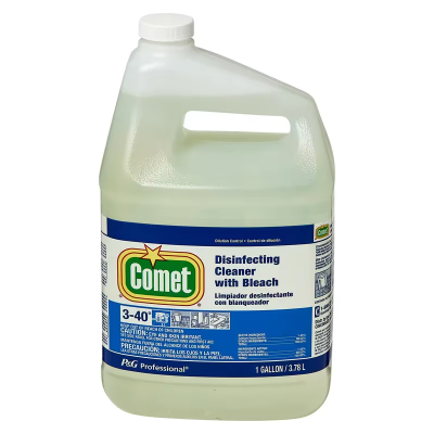 Comet With Bleach All Purpose Cleaner Disinfectant 1 GAL Multi Surface Concentrate Closed Loop Bleach 3/Case